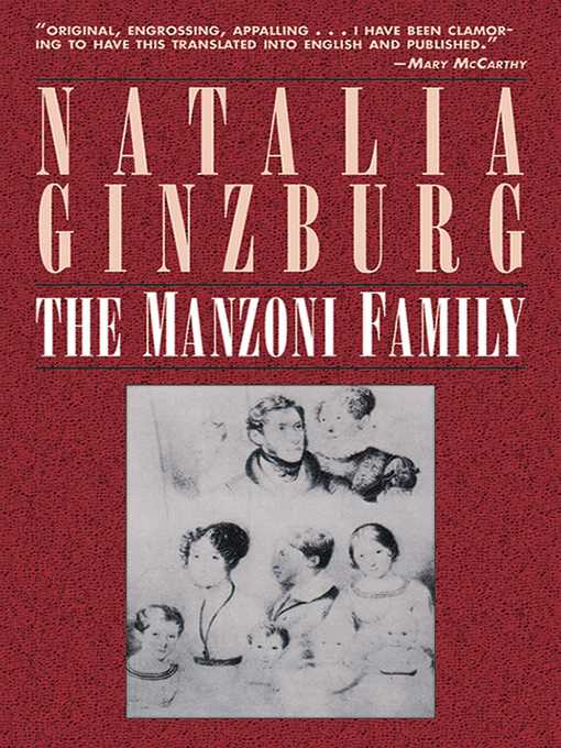 Title details for The Manzoni Family: a Novel by Natalia Ginzburg - Wait list